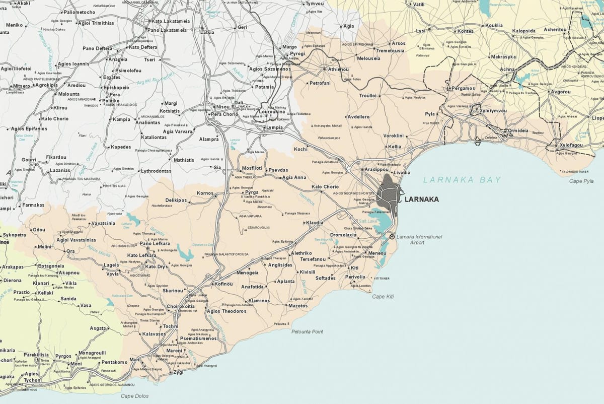 ਨਕਸ਼ਾ ਦੇ larnaca ਸਾਈਪ੍ਰਸ