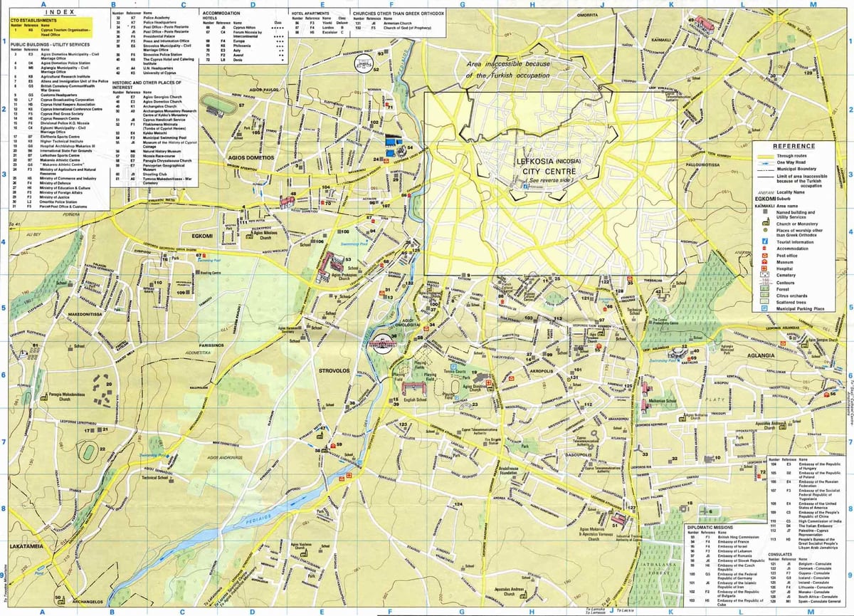 ਨਕਸ਼ਾ ਦੇ nicosia ਸਾਈਪ੍ਰਸ