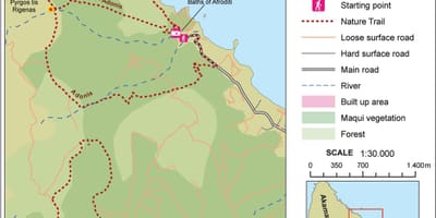 ਨਕਸ਼ਾ ਦੇ aphrodite trail ਸਾਈਪ੍ਰਸ 